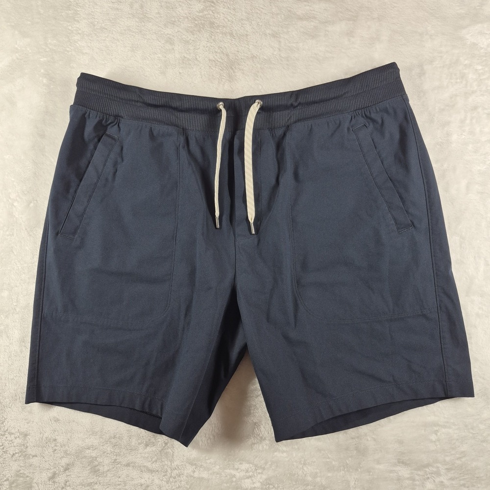 Vuori Meta Easy Shorts Men's 2XL XXL Blue 7" Inseam Casual Comfort Active V3011